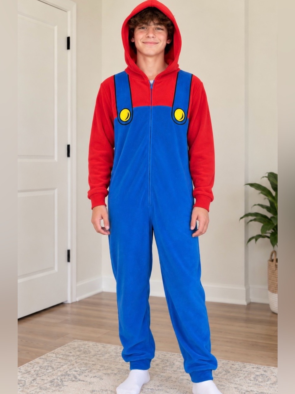🍄Nintendo Super Mario Bros Kids Costume Onesie/Pyjama | XL (14–16)